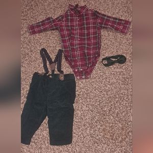 Button Up Shirt & Suspenders Pants